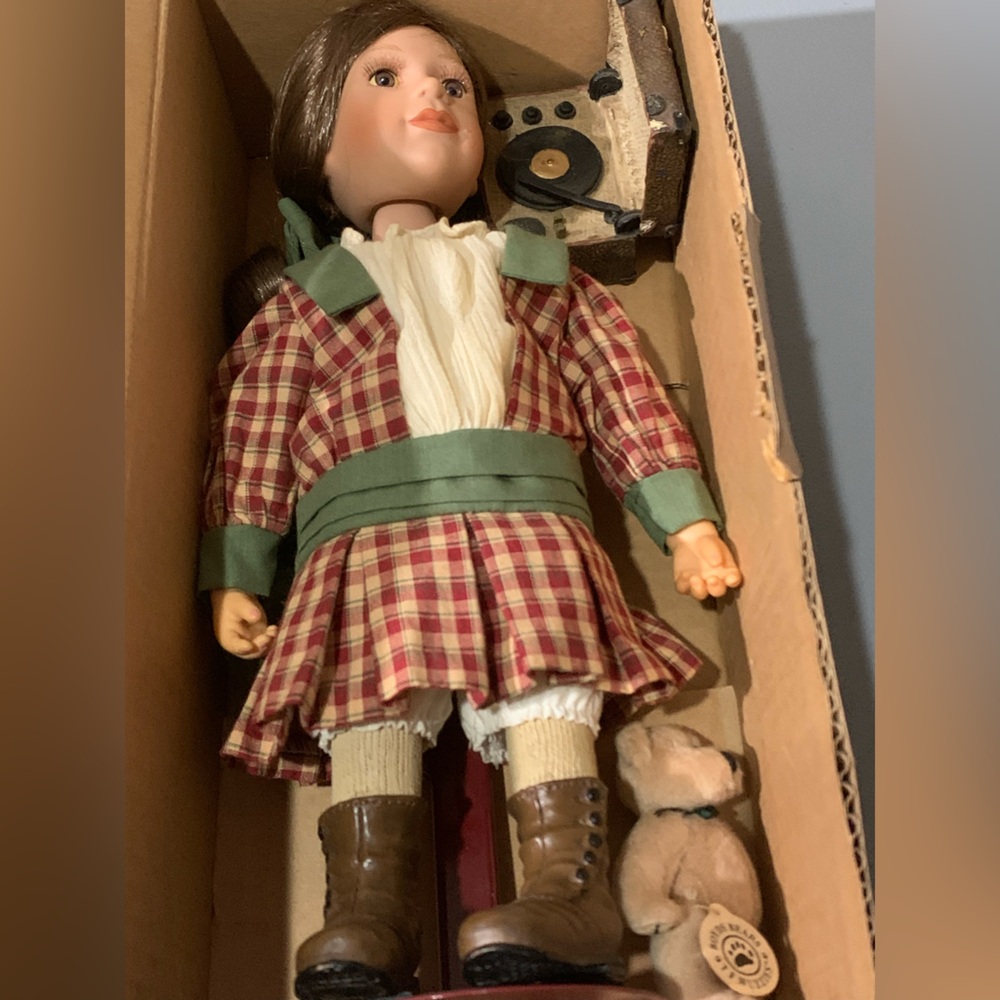 Classic Plaid Doll with Teddy Bear